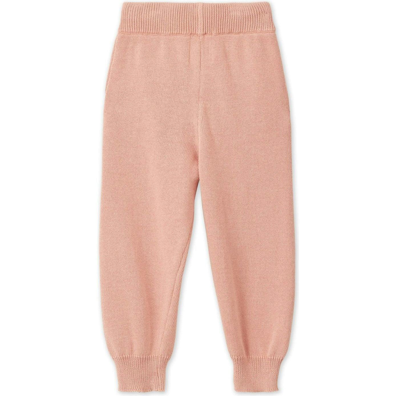 Organic Cotton Knit Joggers, Pink