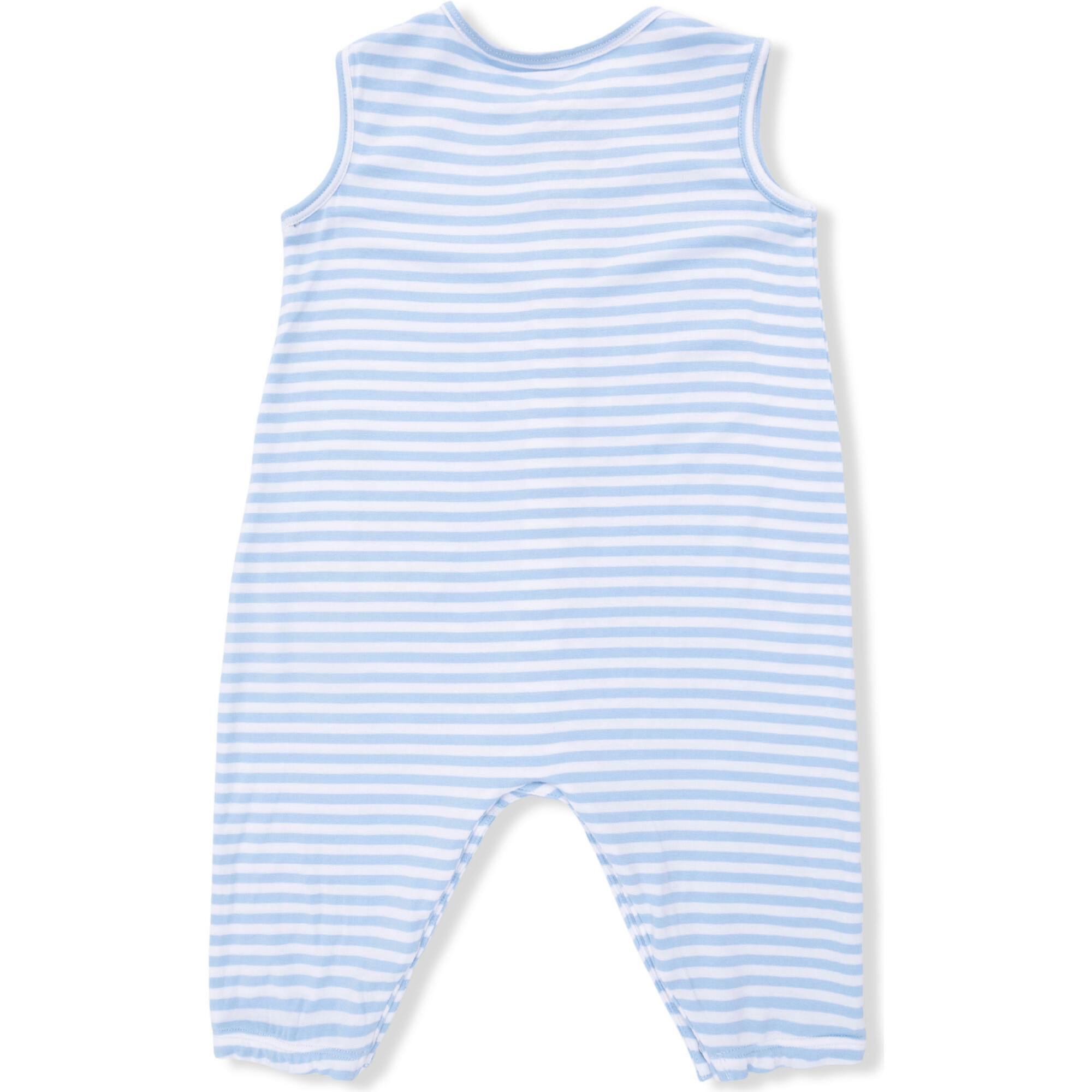 Bubbly Sailboat Stripe - Sleeveless Romper