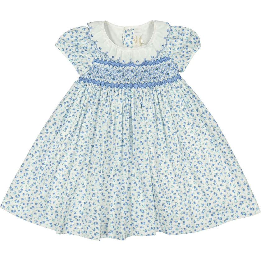 Isadora Blue Floral Empire Dress