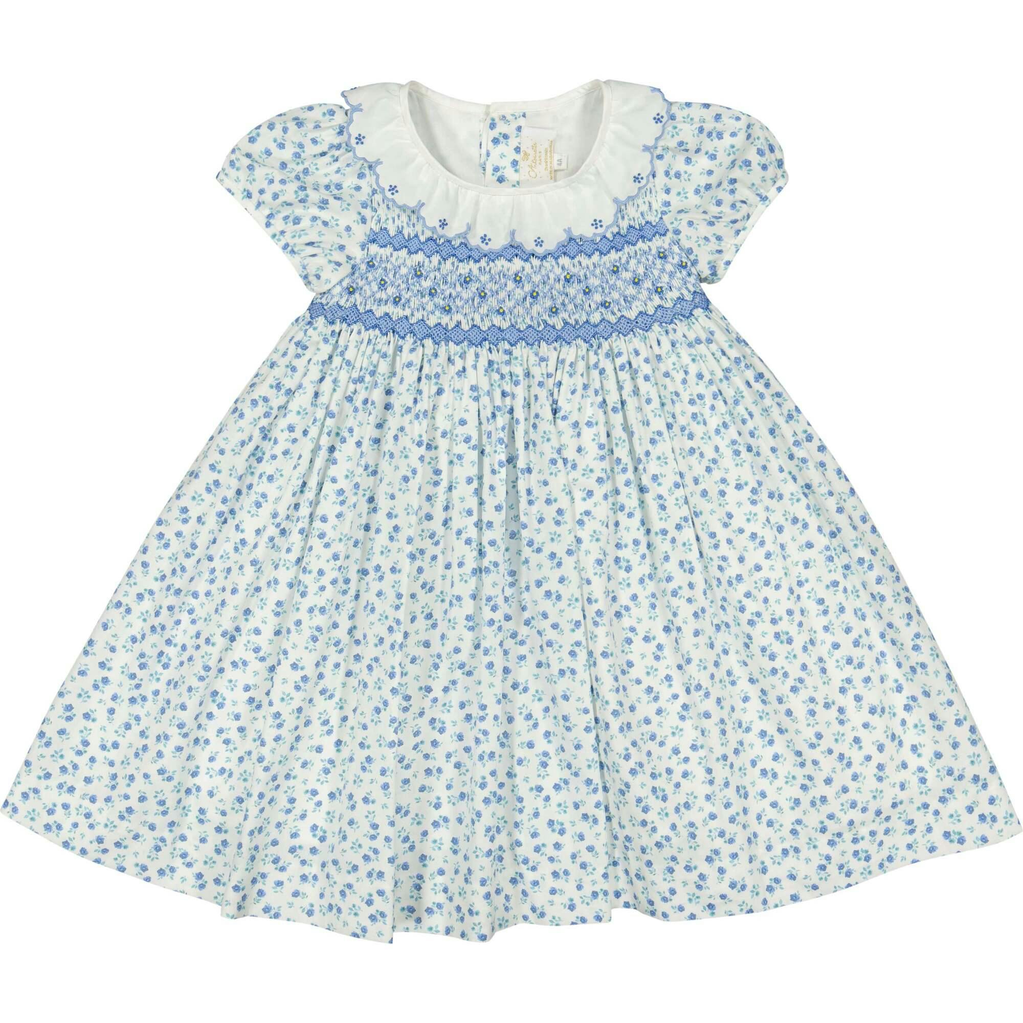 Isadora Blue Floral Empire Dress