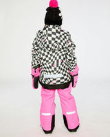 Two Piece Teknik Snowsuit Bright Pink And Checkered
