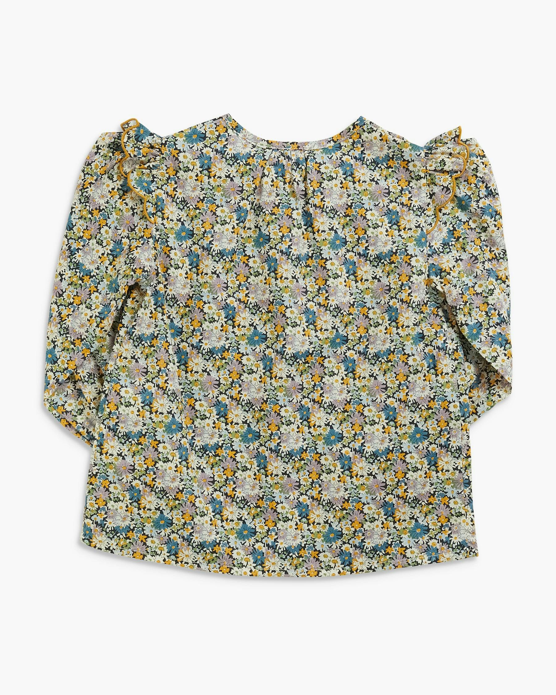 Sacha Blouse Blue Green Liberty