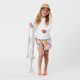 White Rouched LS Rash Top