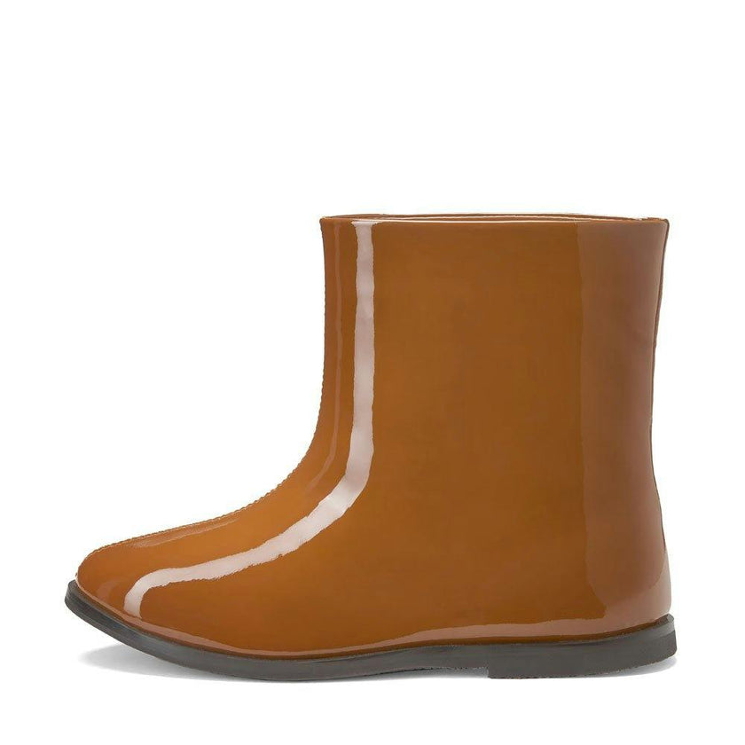 Lila Patent Leather Straight Boots