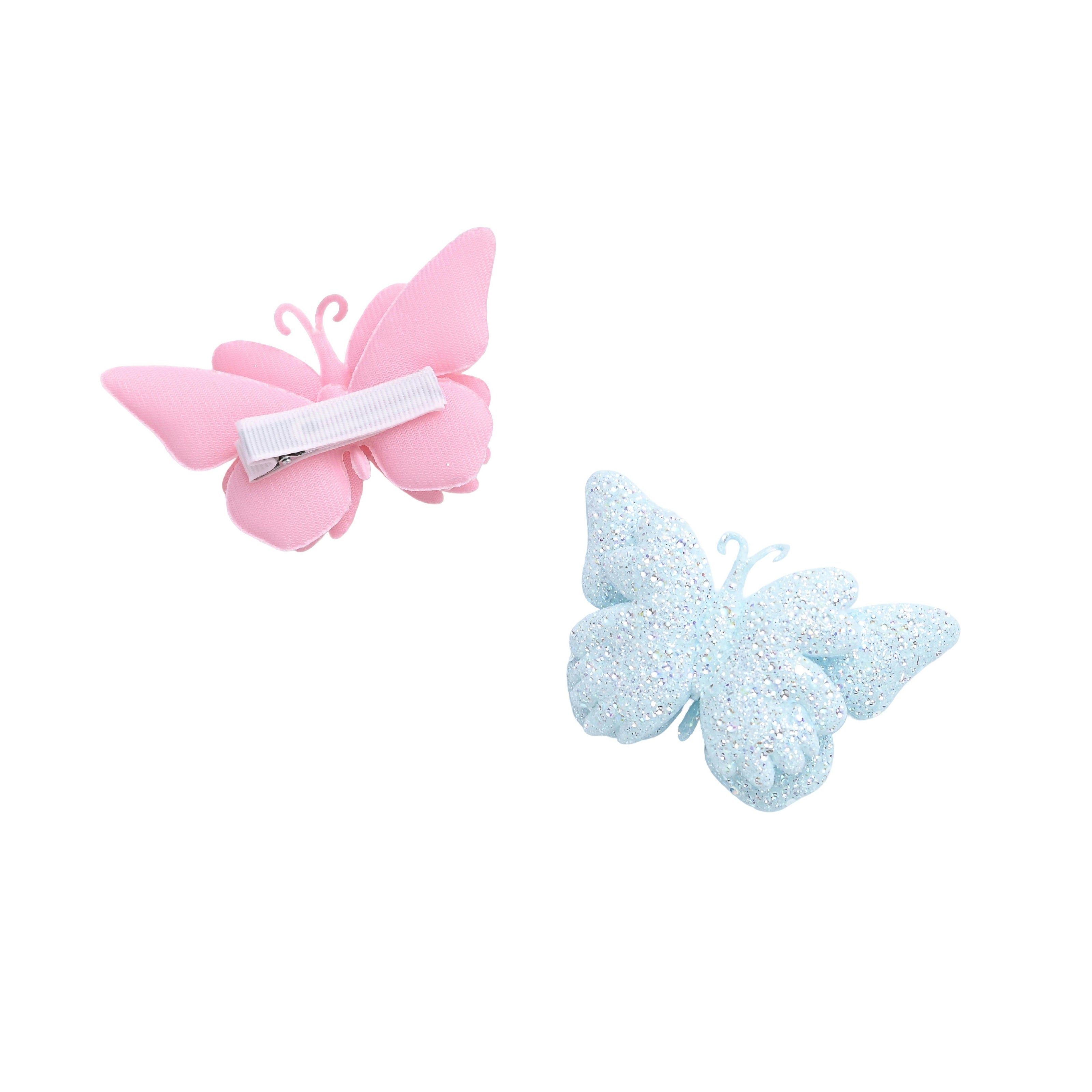 Glitter Butterfly Clip Set