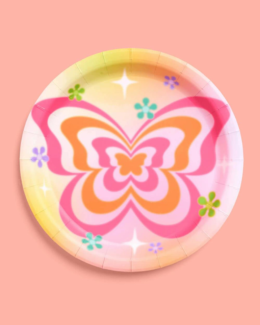 Butterfly Dream Plates - 24 paper plates