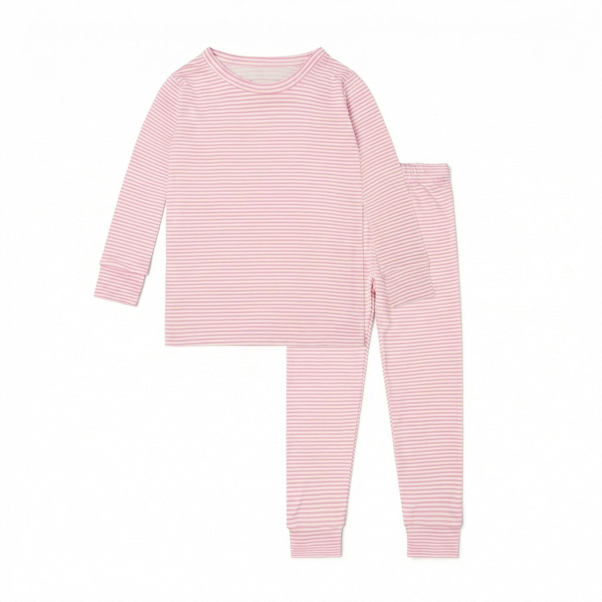 Peony Stripe Bamboo Toddler Pajama Set