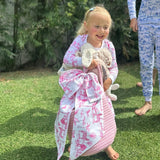 Kids Skydog Toile Pink Long PJ Set