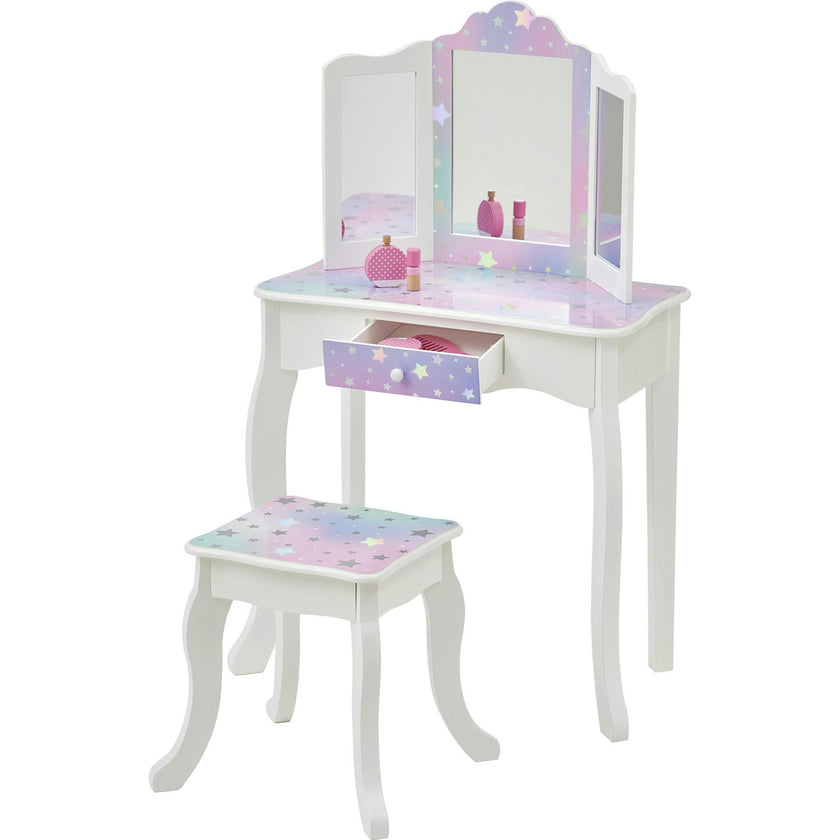 Starry Sky Print Gisele Medium Vanity - White/Lavender