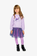 Bi-Material Dress Violet