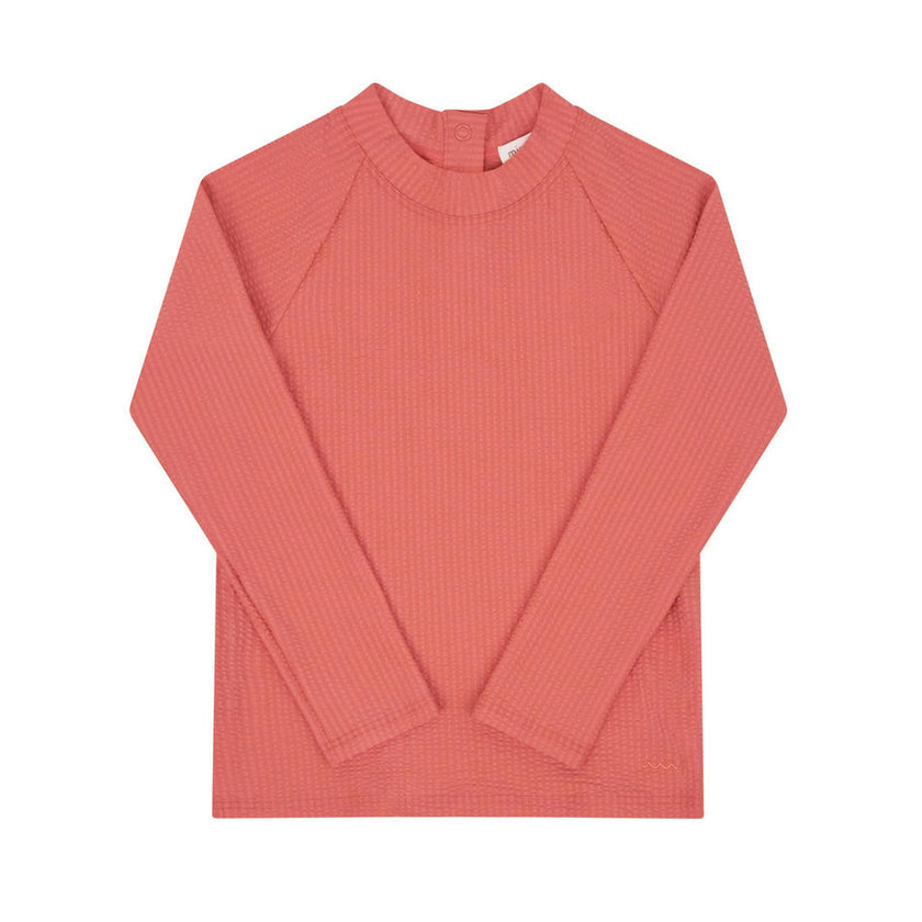 unisex sailor red seersucker rashguard