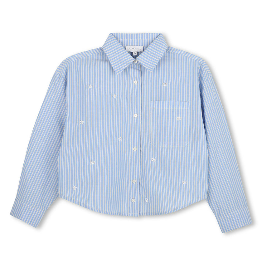 Blue Striped Daisy Shirt