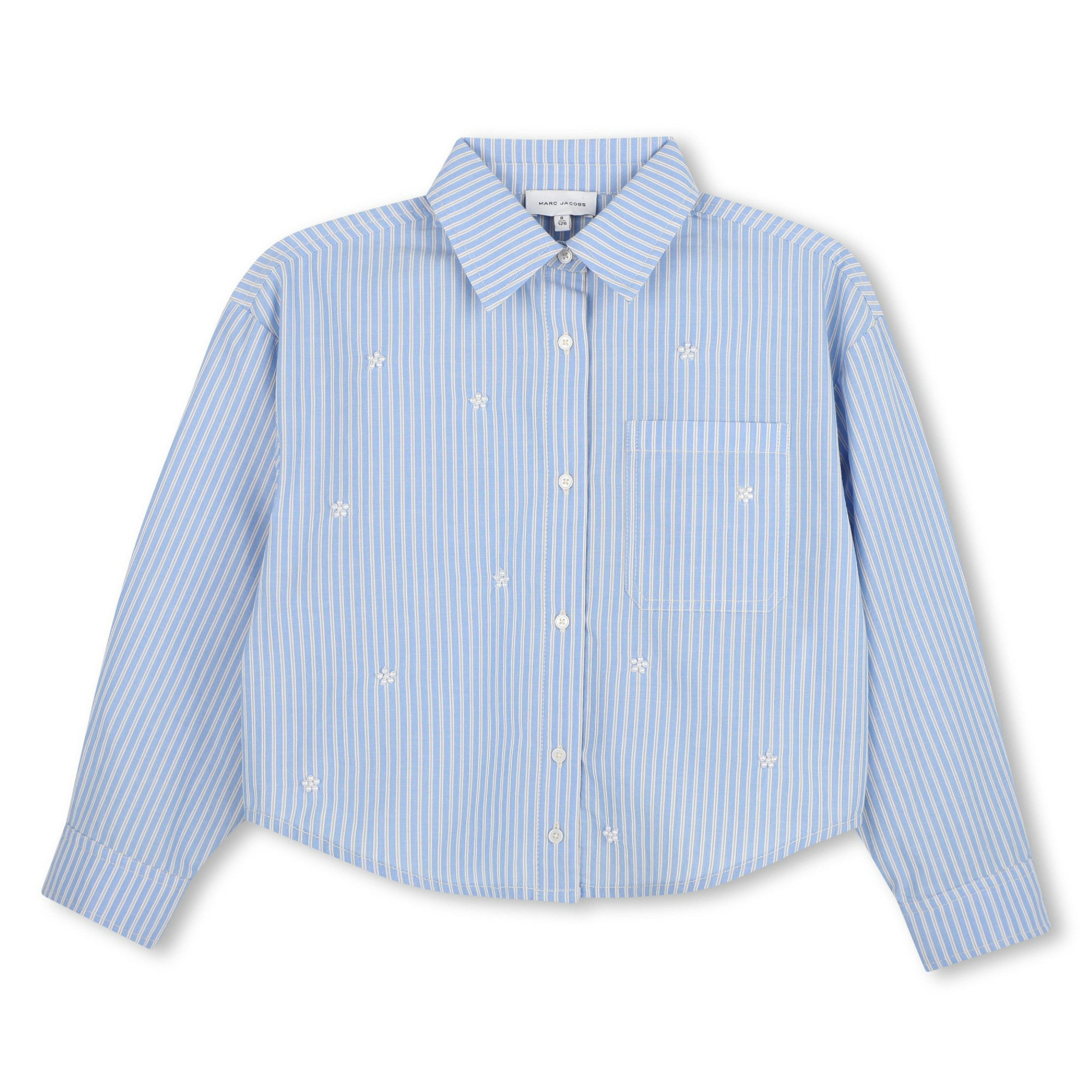 Blue Striped Daisy Shirt