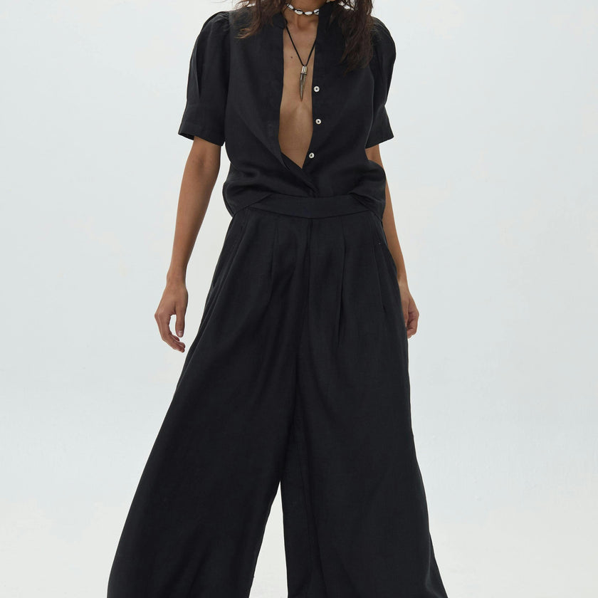 Sabi Linen Pants - Black