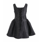 Black Vivienne Polka Dot Dress