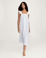 Women's Lightweight Pima Clara Nightgown in Fleur Blanche