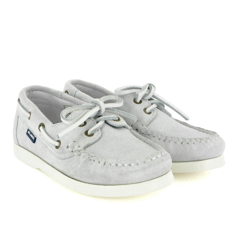 Suede Boat Shoes, Natural