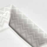 Tray Zig Zag Rectangular Large In Luxury Box White 8.5" X 6.75"