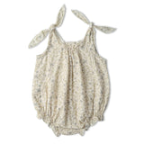 Organic Tie Shoulder Bubble Romper - Bluebelle