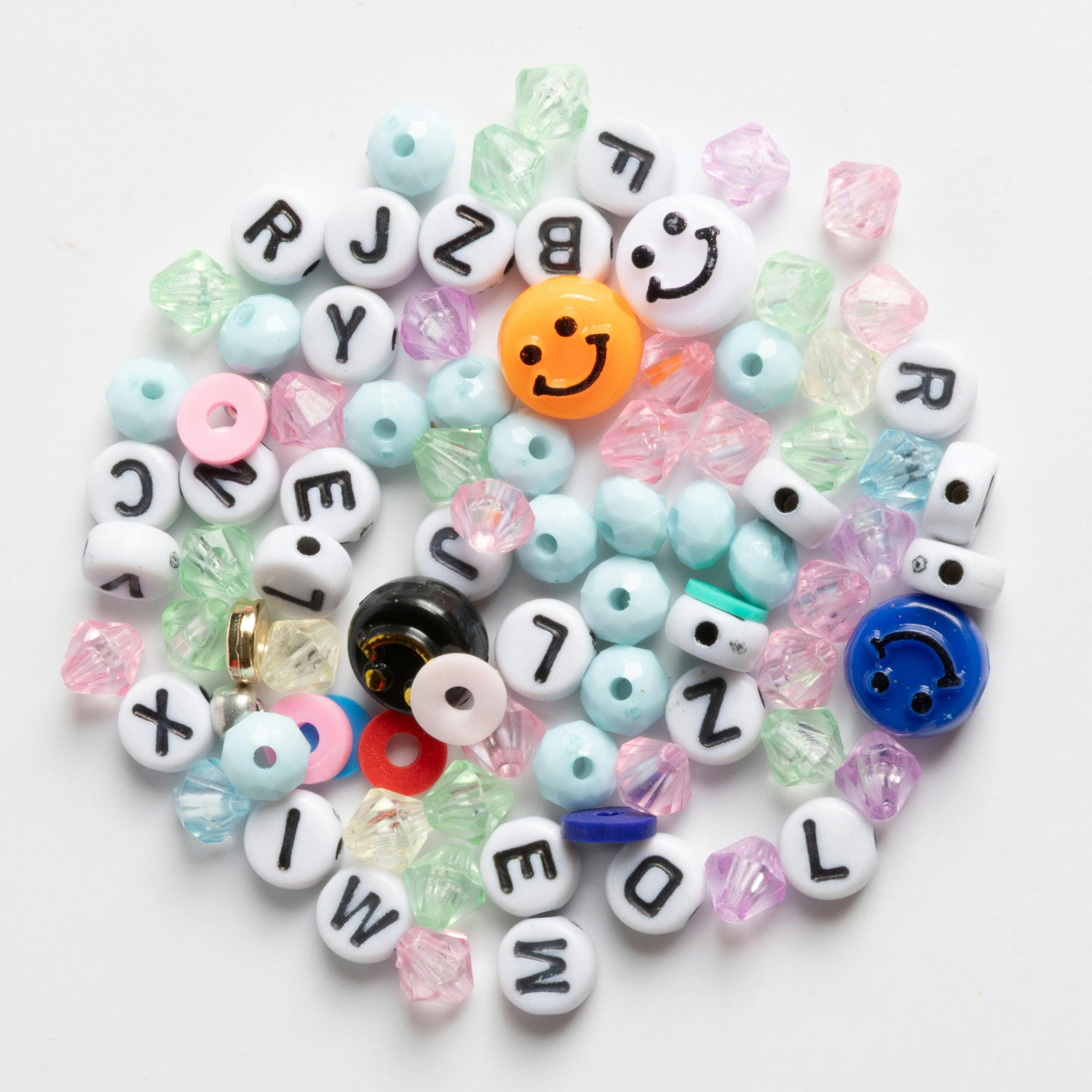 Delulu Letter Beads and Happy Faces DIY Jewelry Kit