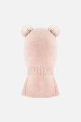 Knit Bear Balaclava Pale Dusty Pink