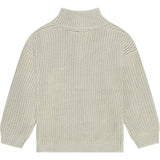 Rib Knit Mock Collar Quarter-Zipped Sweater