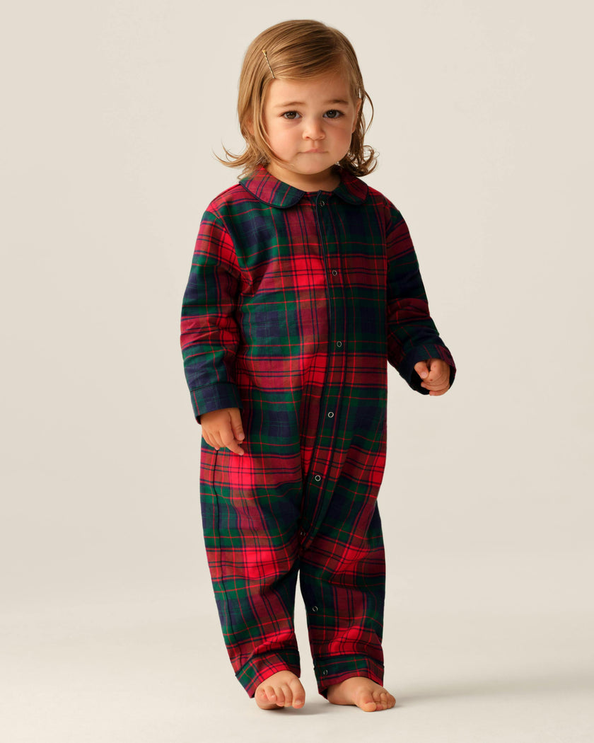 Baby's Brushed Twill Cambridge Romper in St. James Tartan