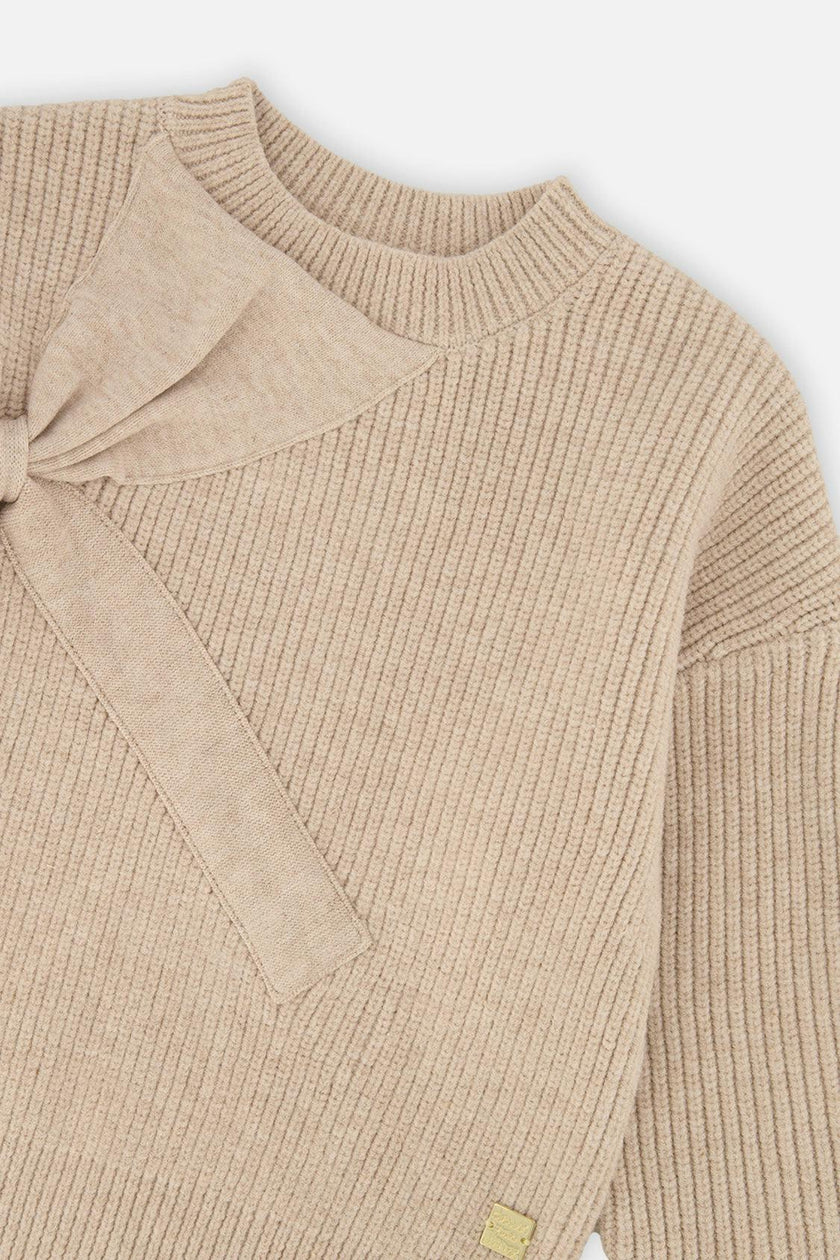Sweater With Bow Beige