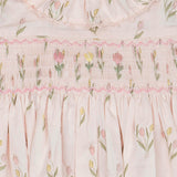 Smock Flutter Dress in Dancing Tulips