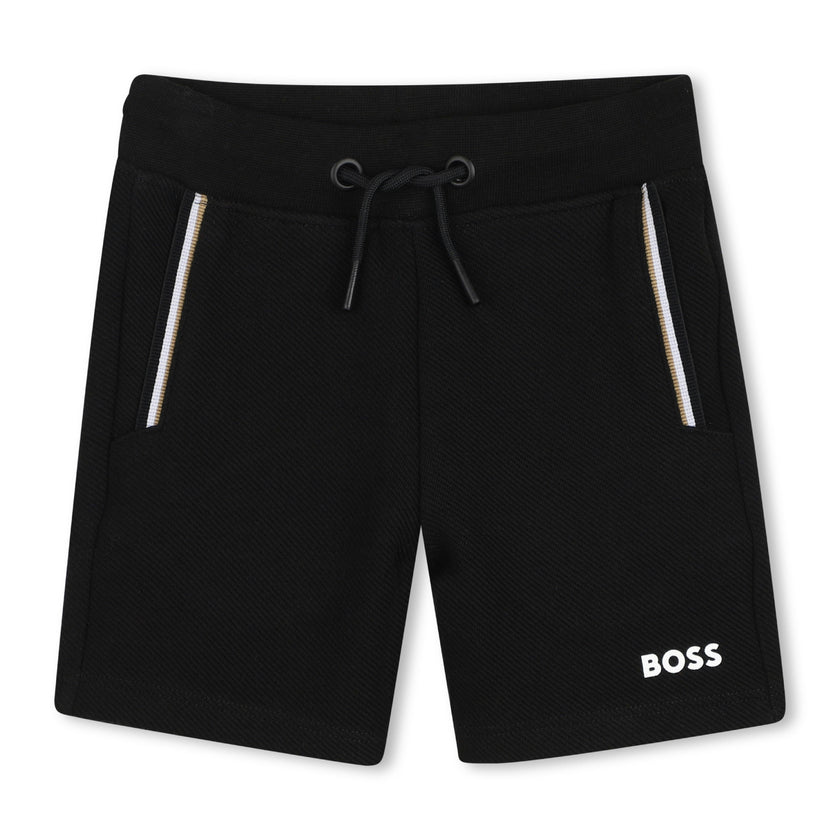 White & Black Logo Short Set