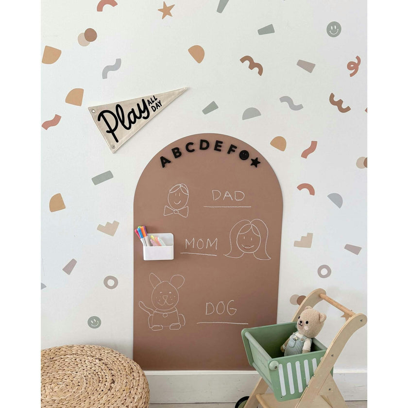 Peel & Stick Fabric Wall Stickers - Abstract Shapes (Earth