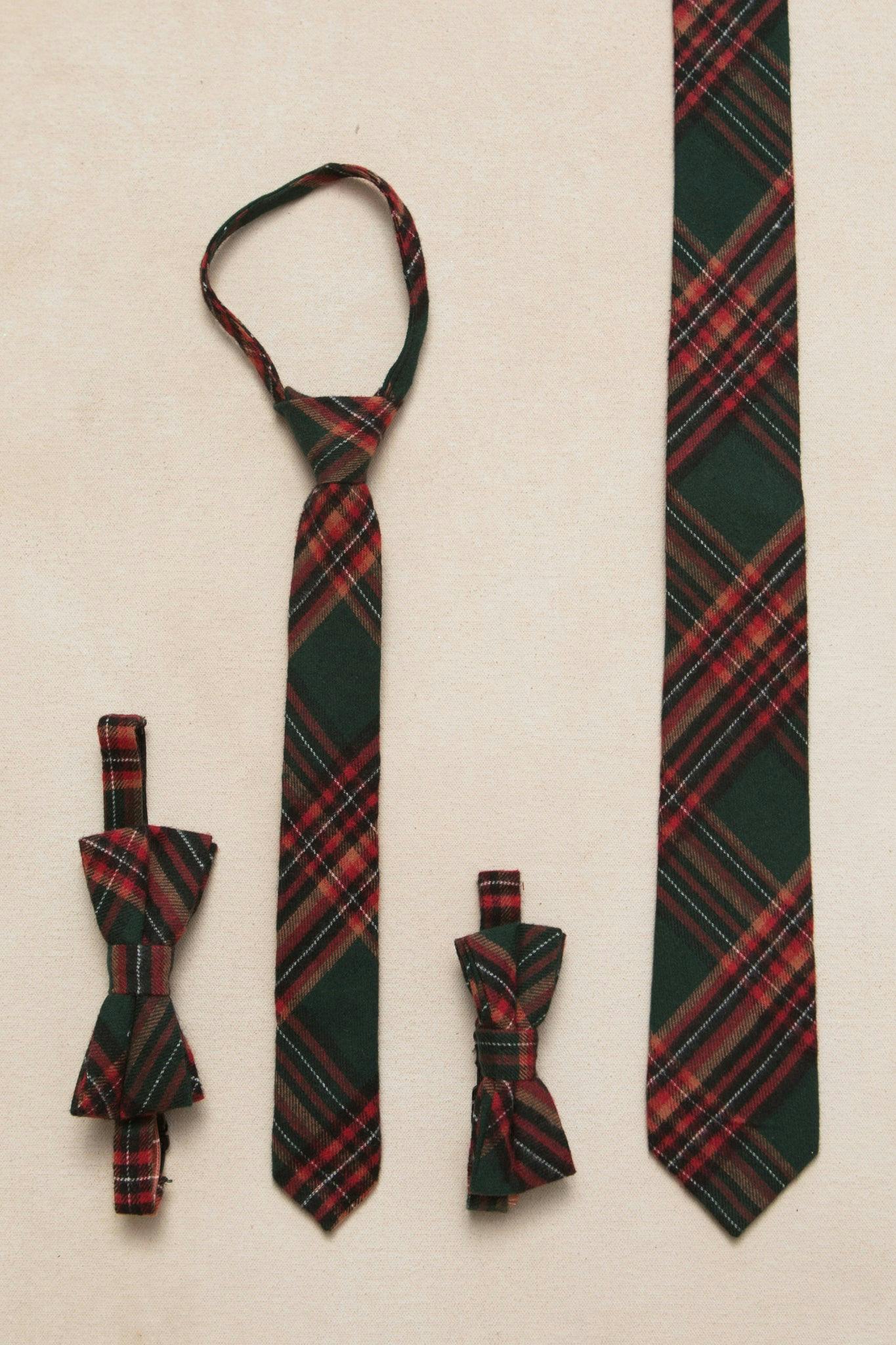 Ties in Evergreen Plaid