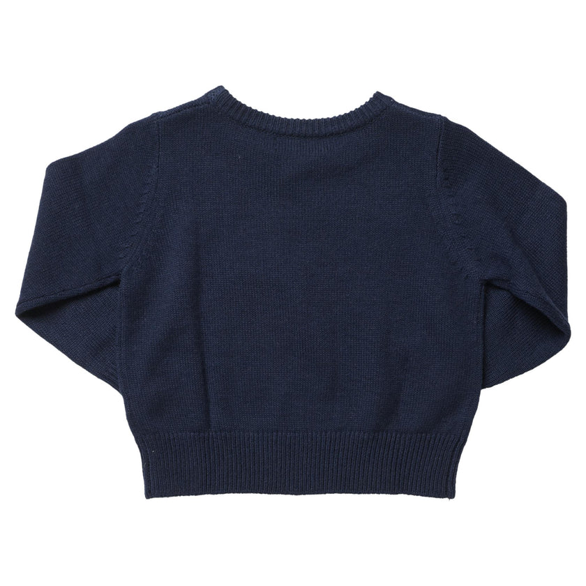 Boys Oliver Sweater - Navy Santa