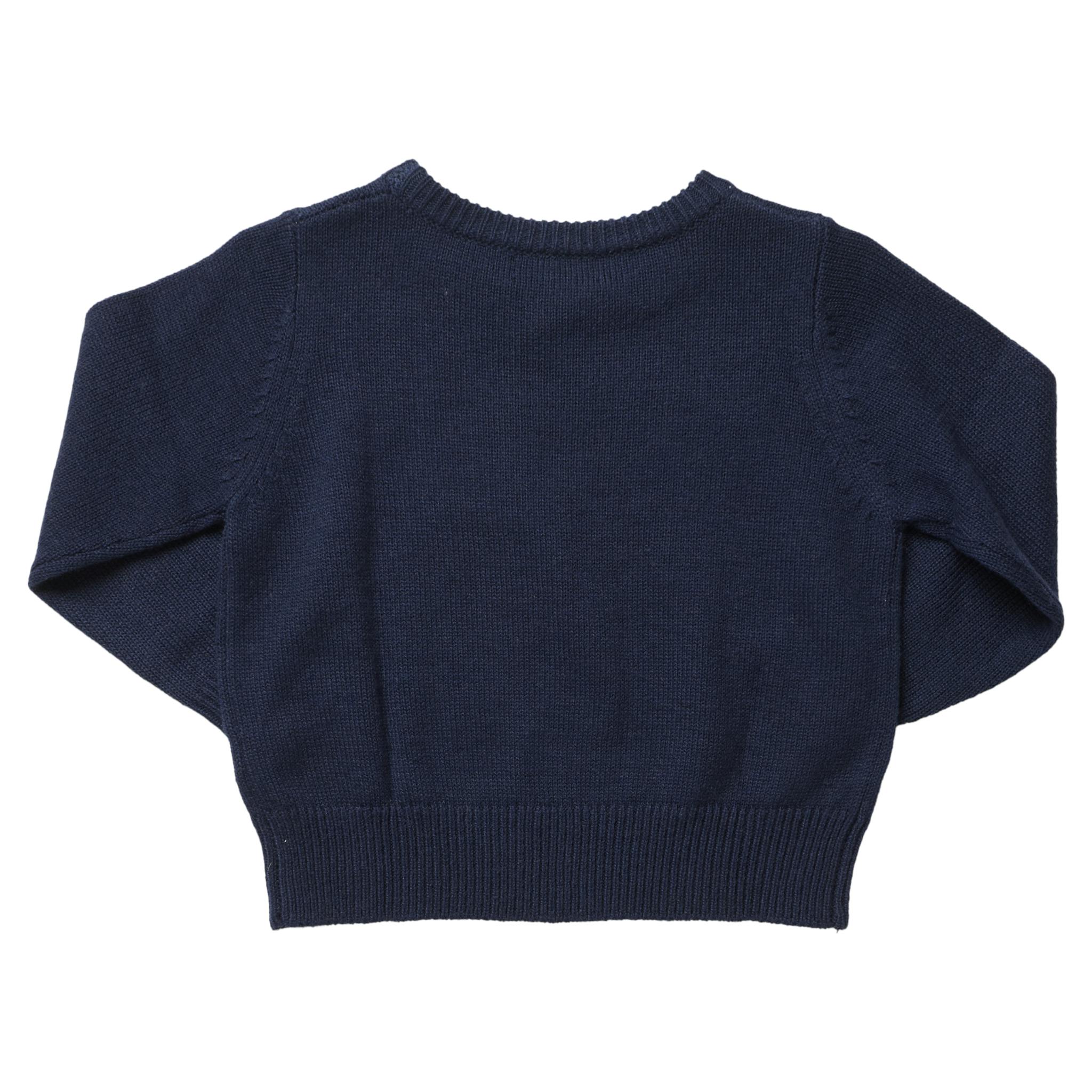 Boys Oliver Sweater - Navy Santa