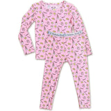 Milk & Cookies Pink Bamboo Kids Pajamas