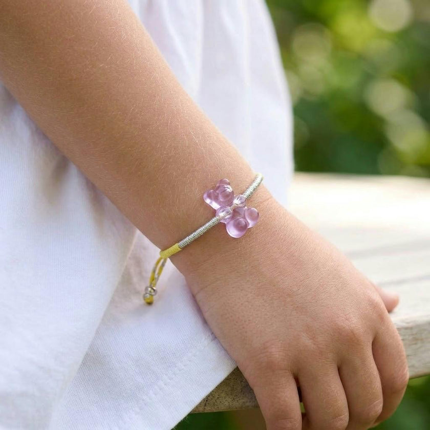 Kids Grape Gummy Bear Bracelet