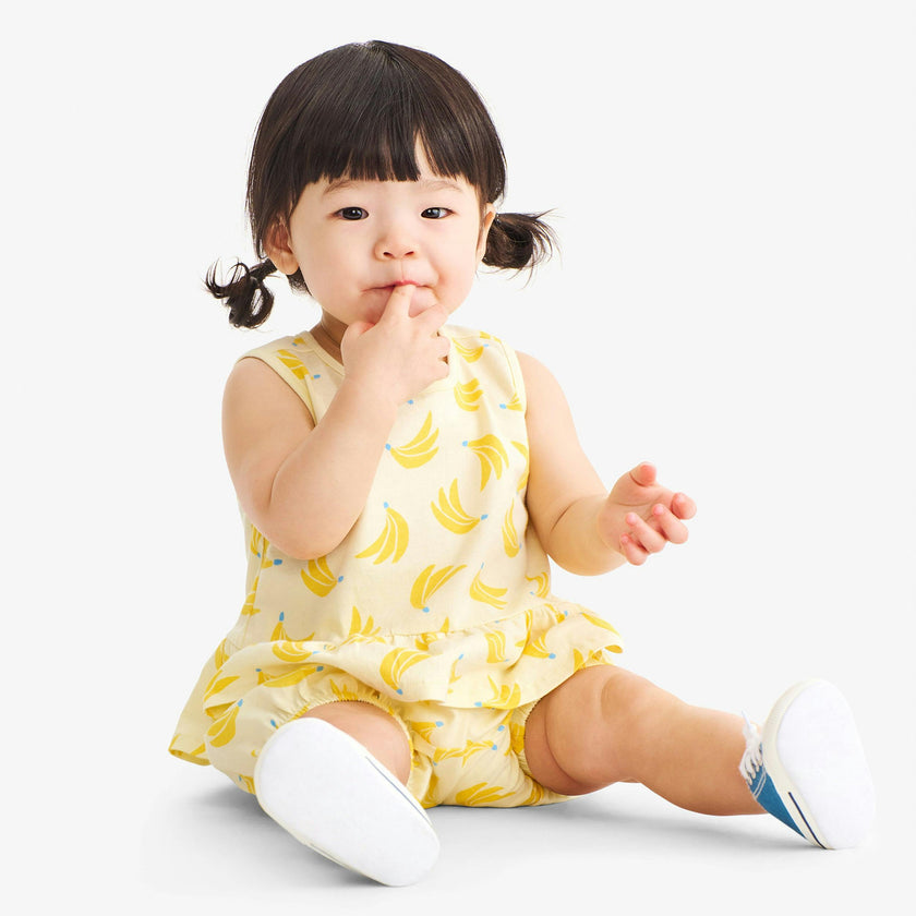 Baby tank and shorts set in bananas