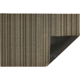 Skinny Stripe Shag Floor Mat, Brown