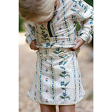 Kitt Set in French Stripe & Window Pane | Classic Athletic Skort Set with Quarter Zip Top