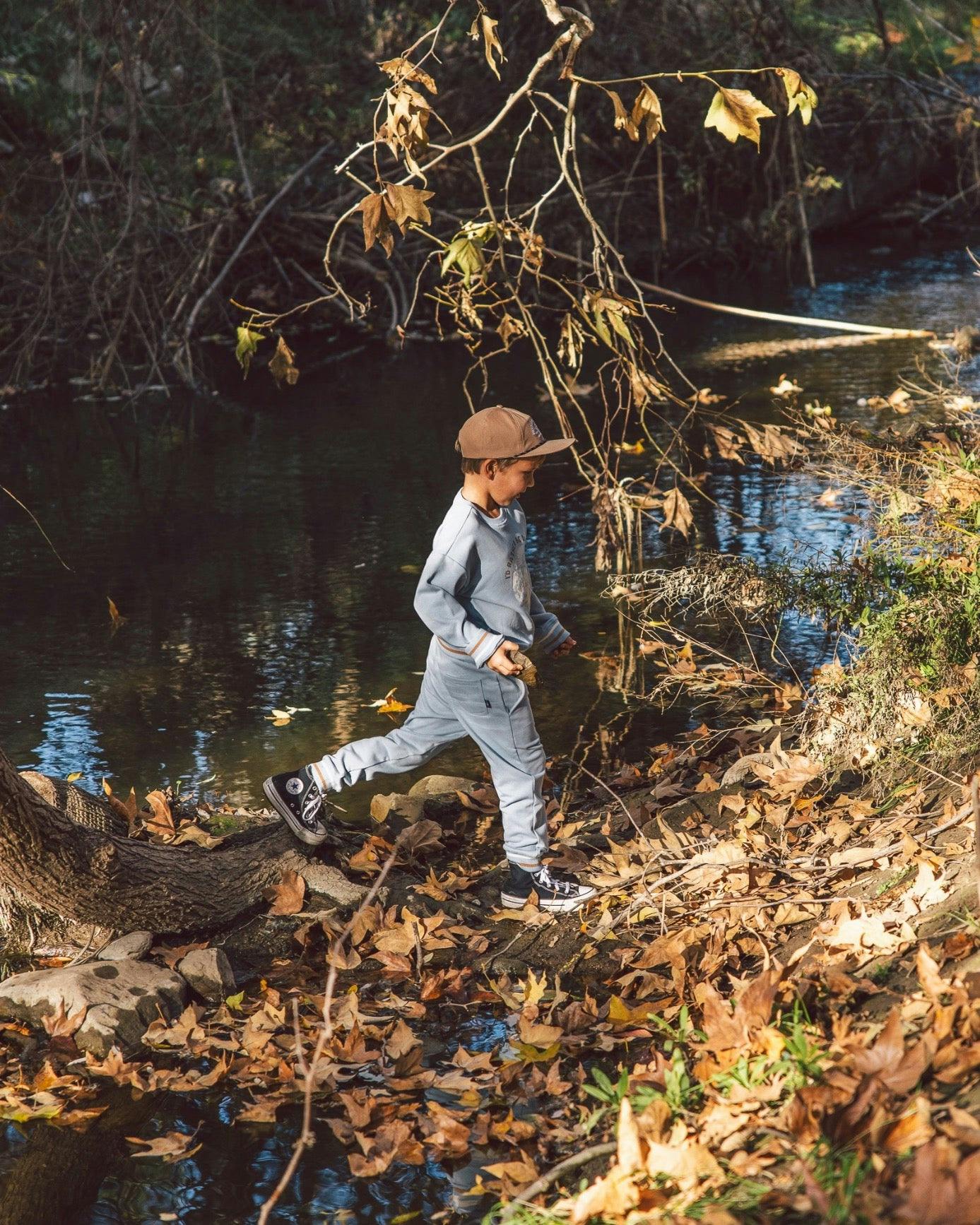 Bowie Outside Jogger - Celestial Blue French Terry
