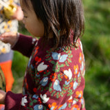Folk Birds Knitted Jumper, Purple