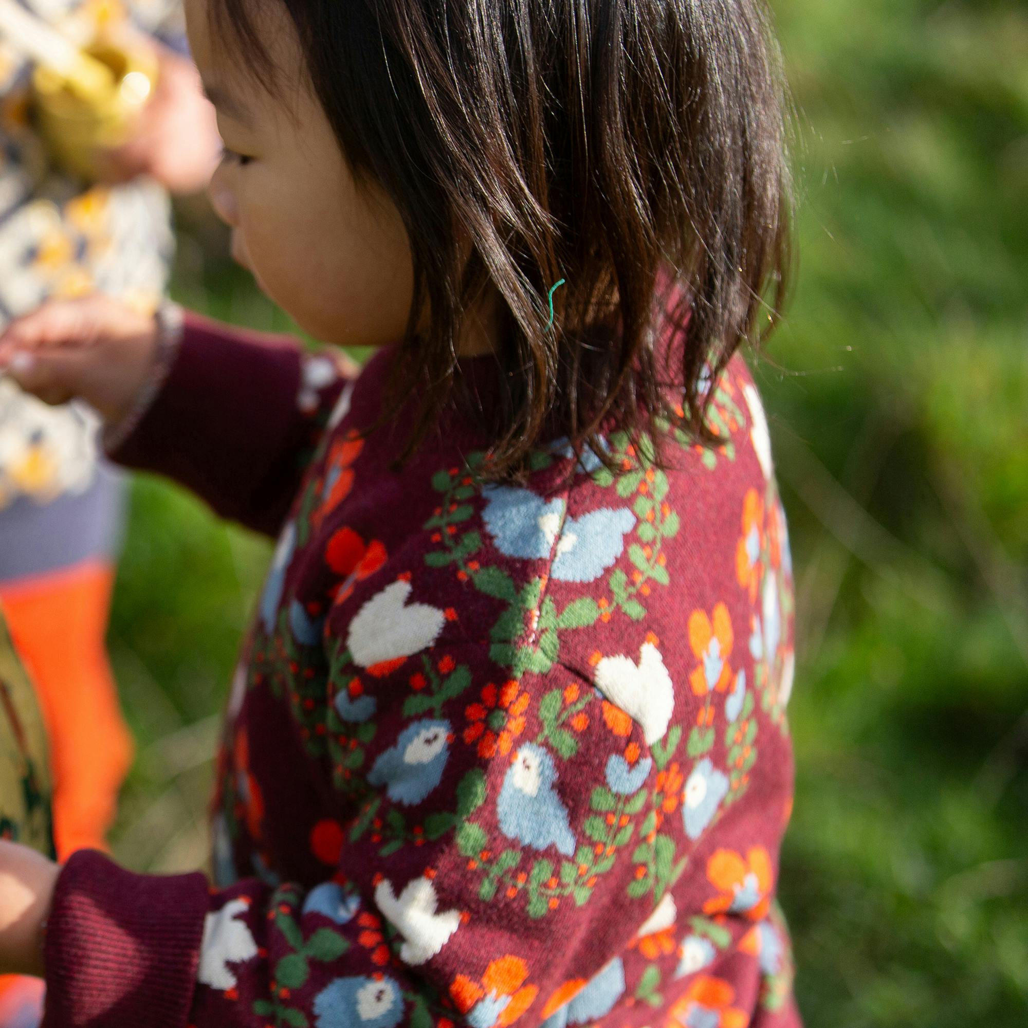 Folk Birds Knitted Jumper, Purple