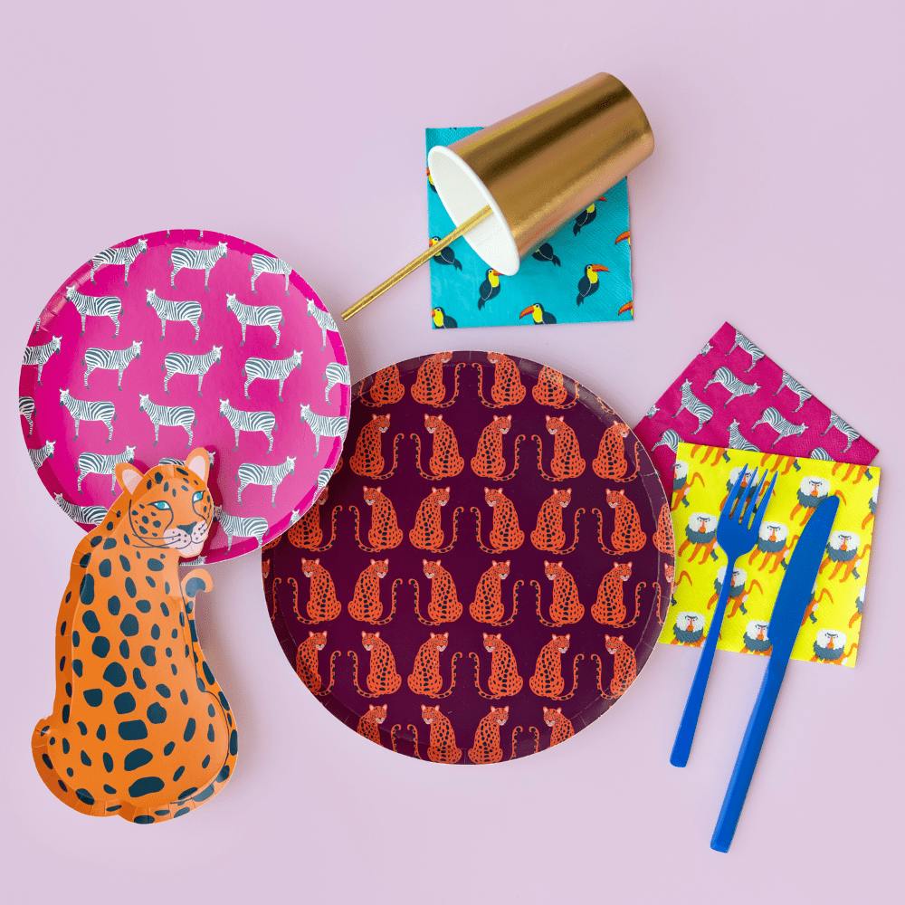 Jungle Animals Jaguar Dessert Plates