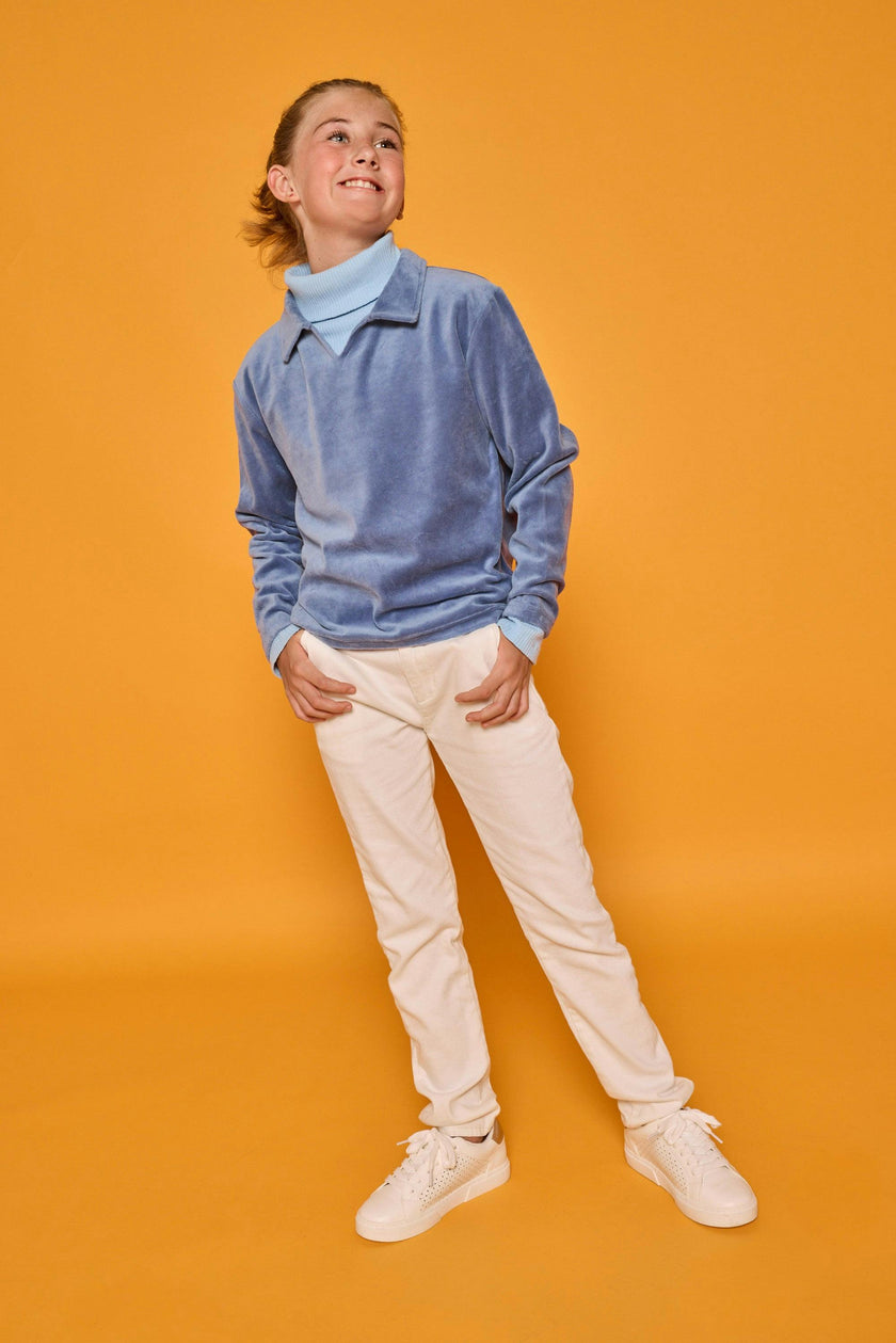 Stretchy Ribbed Long Sleeve Turtleneck Sweatshirt
