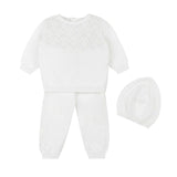 Lux Pointelle Knit Set w/Hat