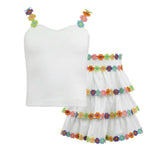 White Happy Floral Set
