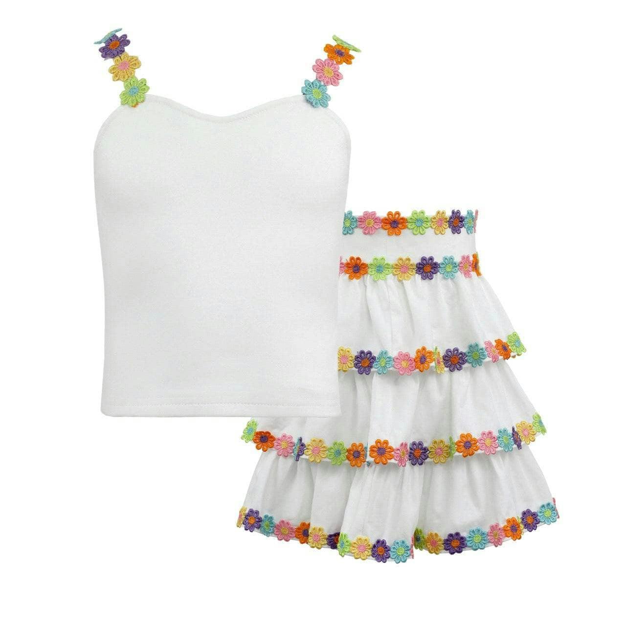 White Happy Floral Set