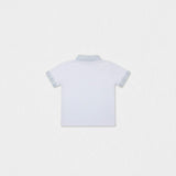 Brandan Baby Polo SS , White Blue Stripe