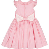 Tulip Pink Gingham Frilled Cap Sleeve Smocked Dress