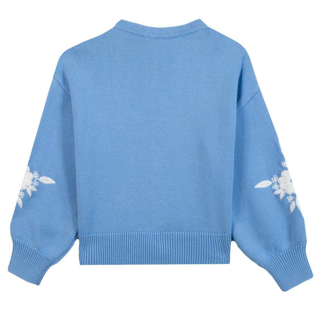 TARTINE ET CHOCOLAT Embroidered Cardigan - Azur